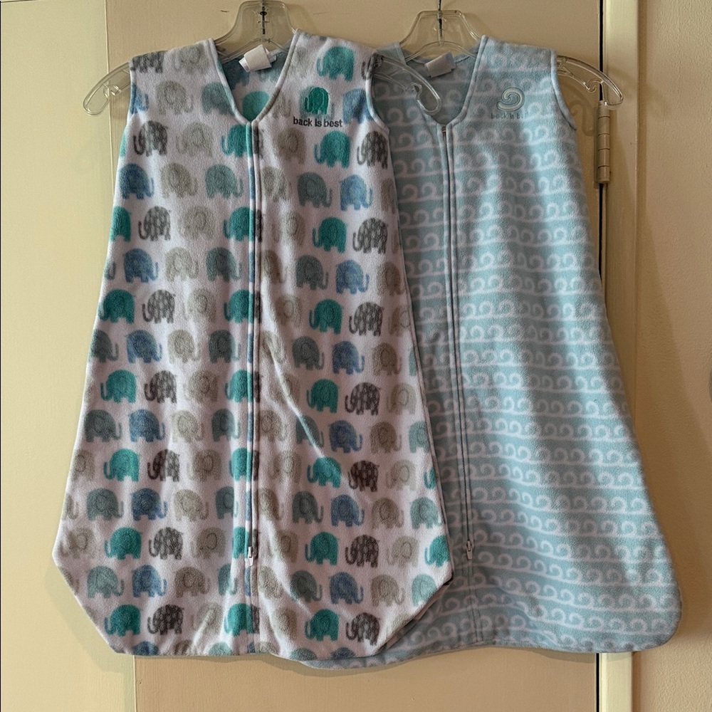 Halo Baby Sleep Sacks in Teal, Gray & White - 2-Pack